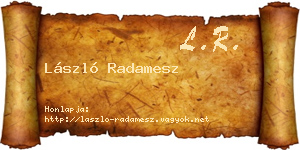 László Radamesz névjegykártya